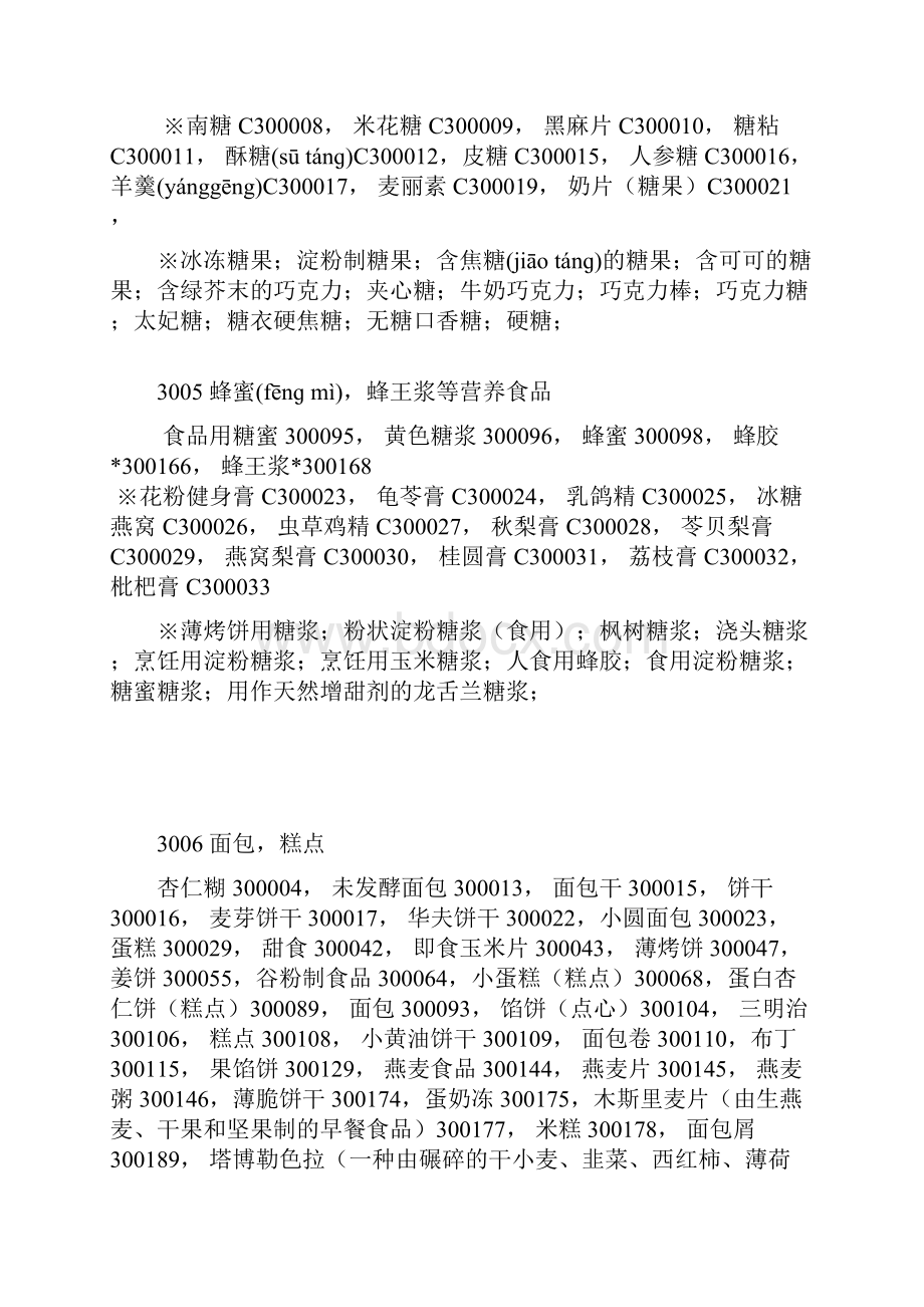 30类商品分类表分析共10页.docx_第3页