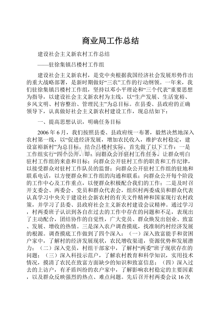 商业局工作总结.docx