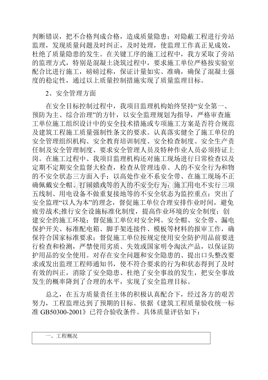 XX工程地基基础验收质量评估监理报告.docx_第2页