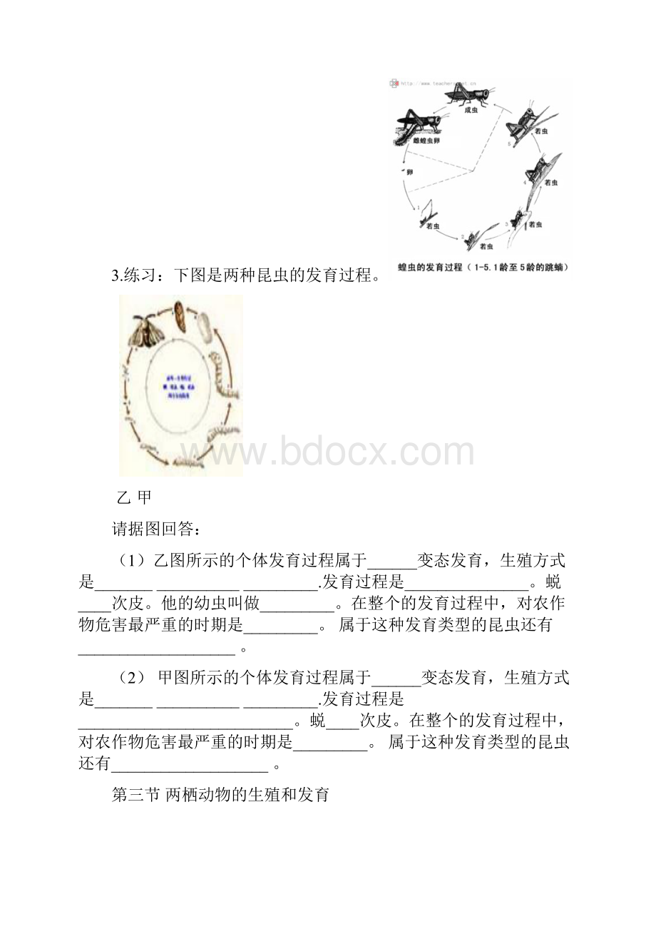 最新整理人教版八年级生物下册知识点总结汇编.docx_第3页