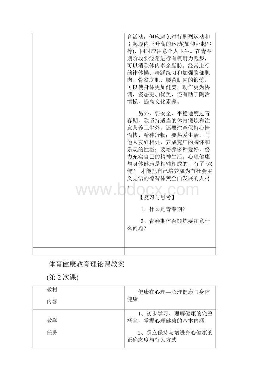 最新体育健康教育理论课教案.docx_第3页