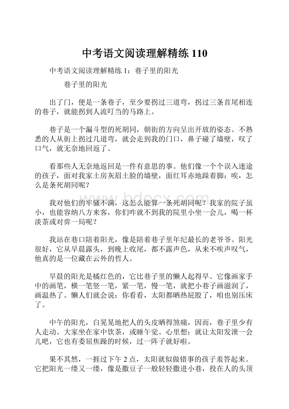 中考语文阅读理解精练110.docx_第1页