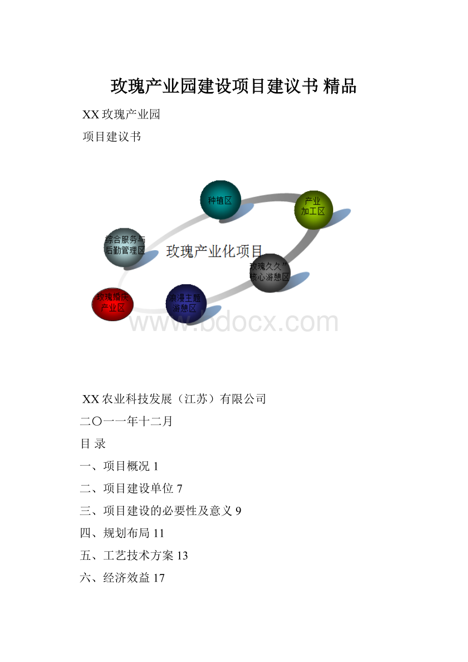 玫瑰产业园建设项目建议书 精品.docx_第1页