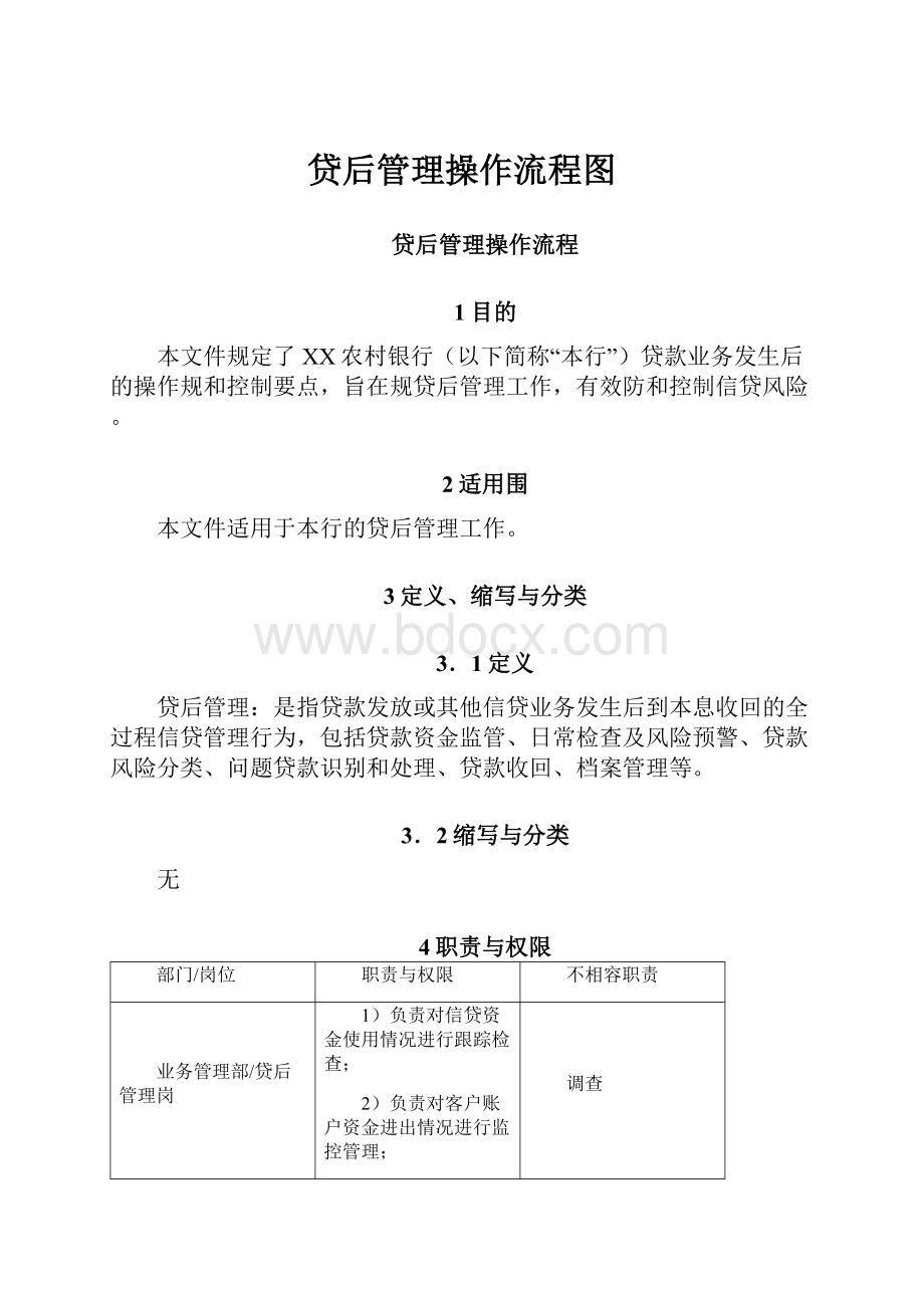 贷后管理操作流程图.docx_第1页