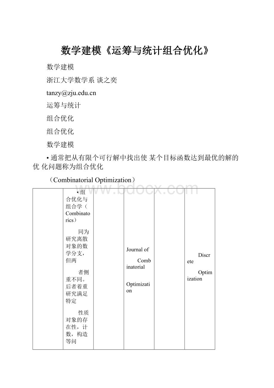 数学建模《运筹与统计组合优化》.docx_第1页