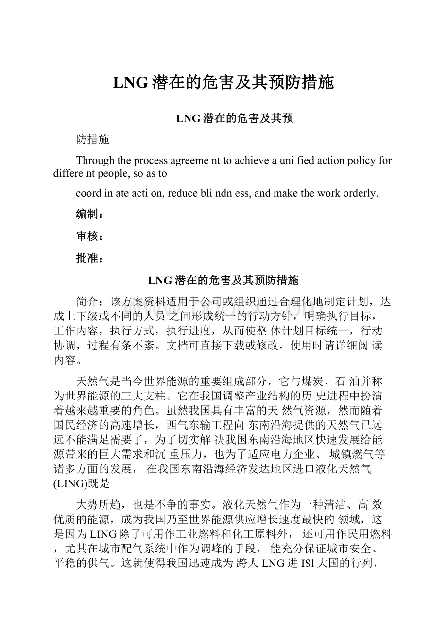 LNG潜在的危害及其预防措施.docx