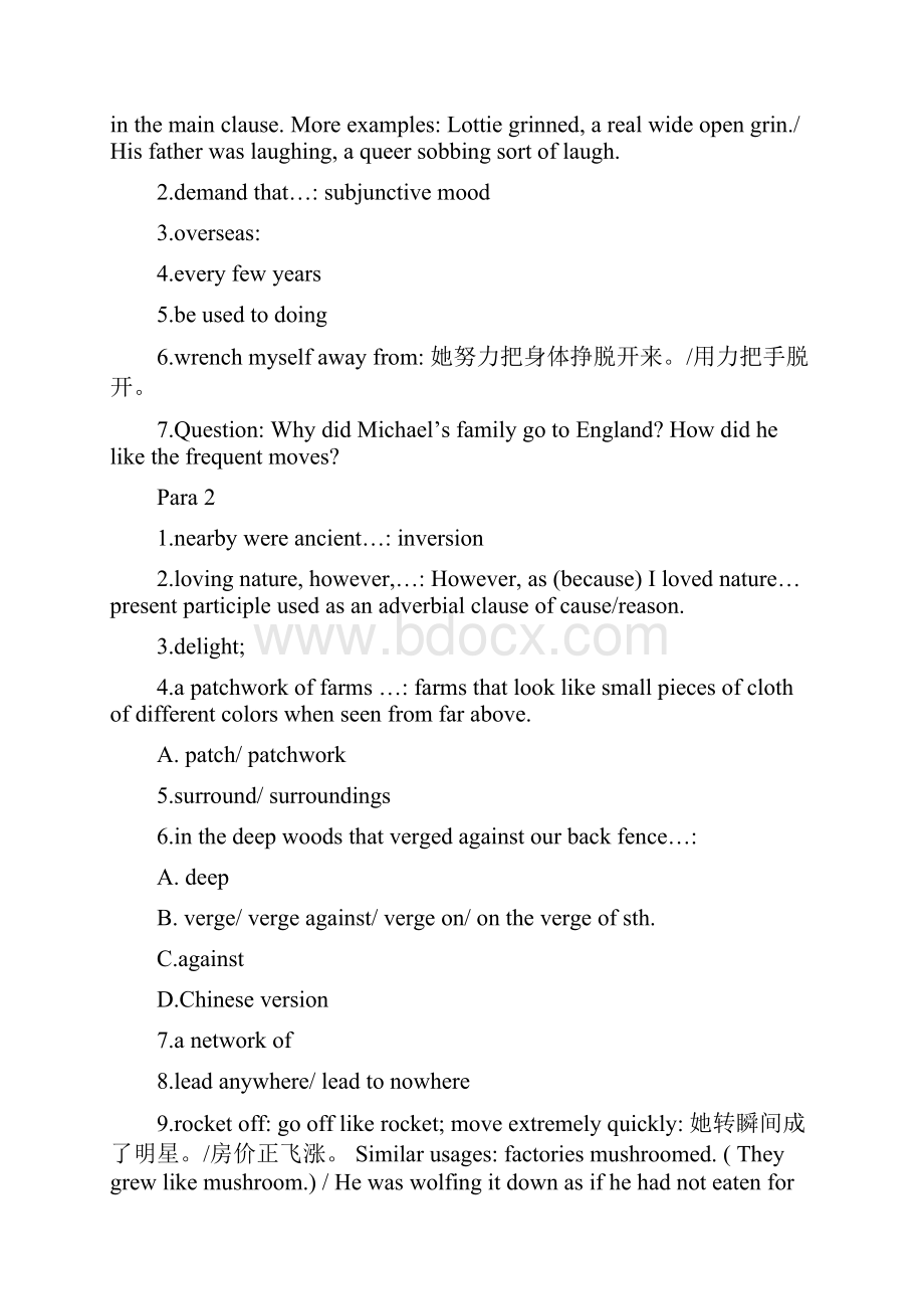 现代大学英语3Lesson 4课文讲解Wisdom of Bear Wood.docx_第3页