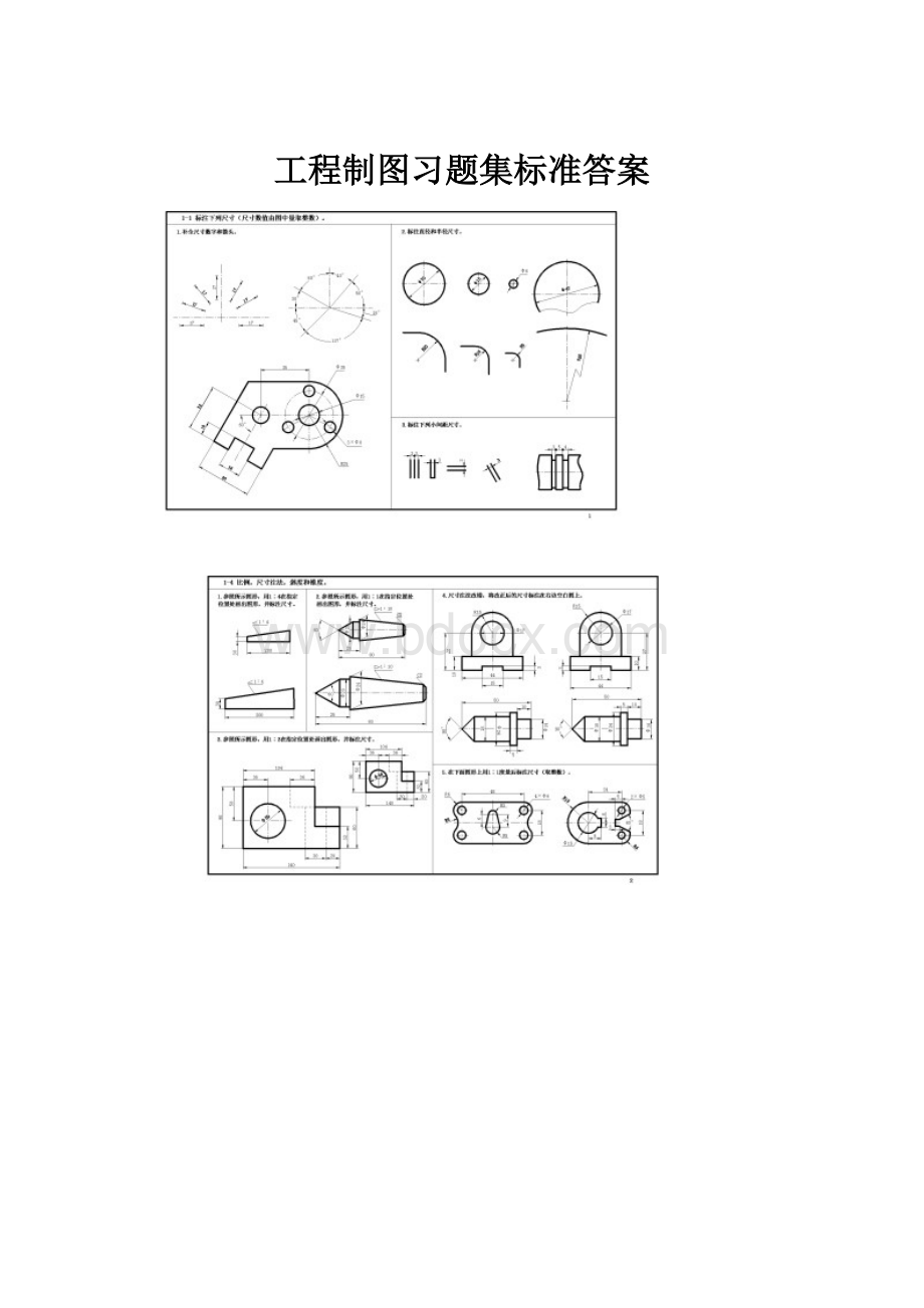 工程制图习题集标准答案.docx_第1页