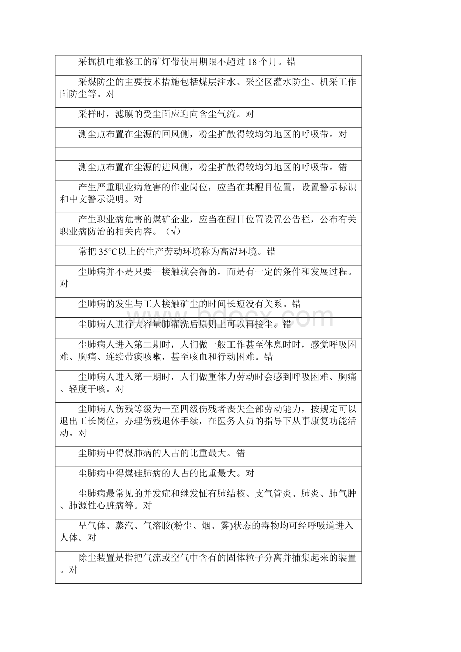 煤矿职业卫生考试题库最新整理版.docx_第2页