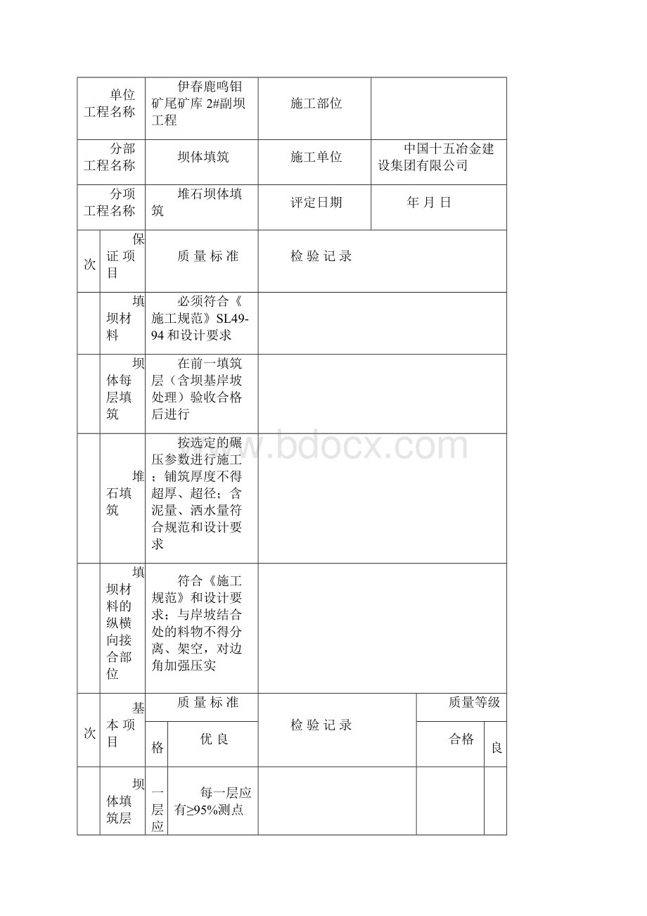 实用文库汇编之尾矿库检验批表格.docx_第3页