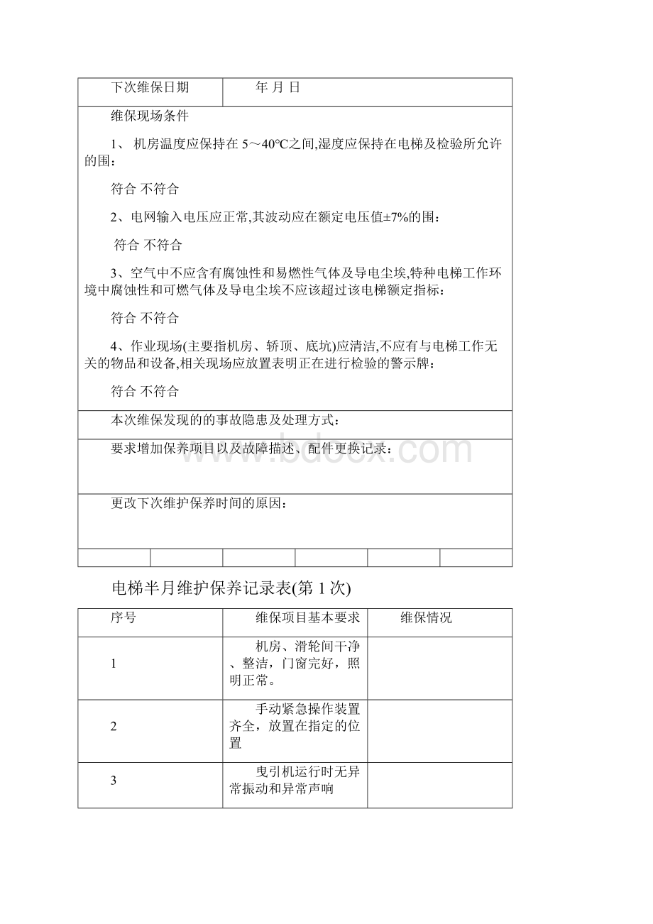 客梯货梯维护保养记录表.docx_第3页