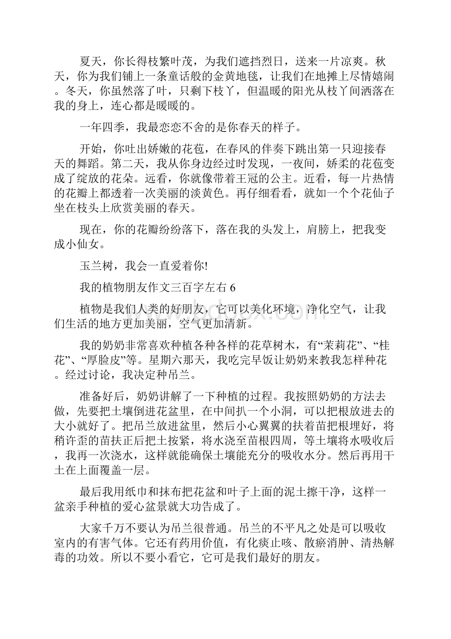 我的植物朋友作文三百字左右十五篇.docx_第3页