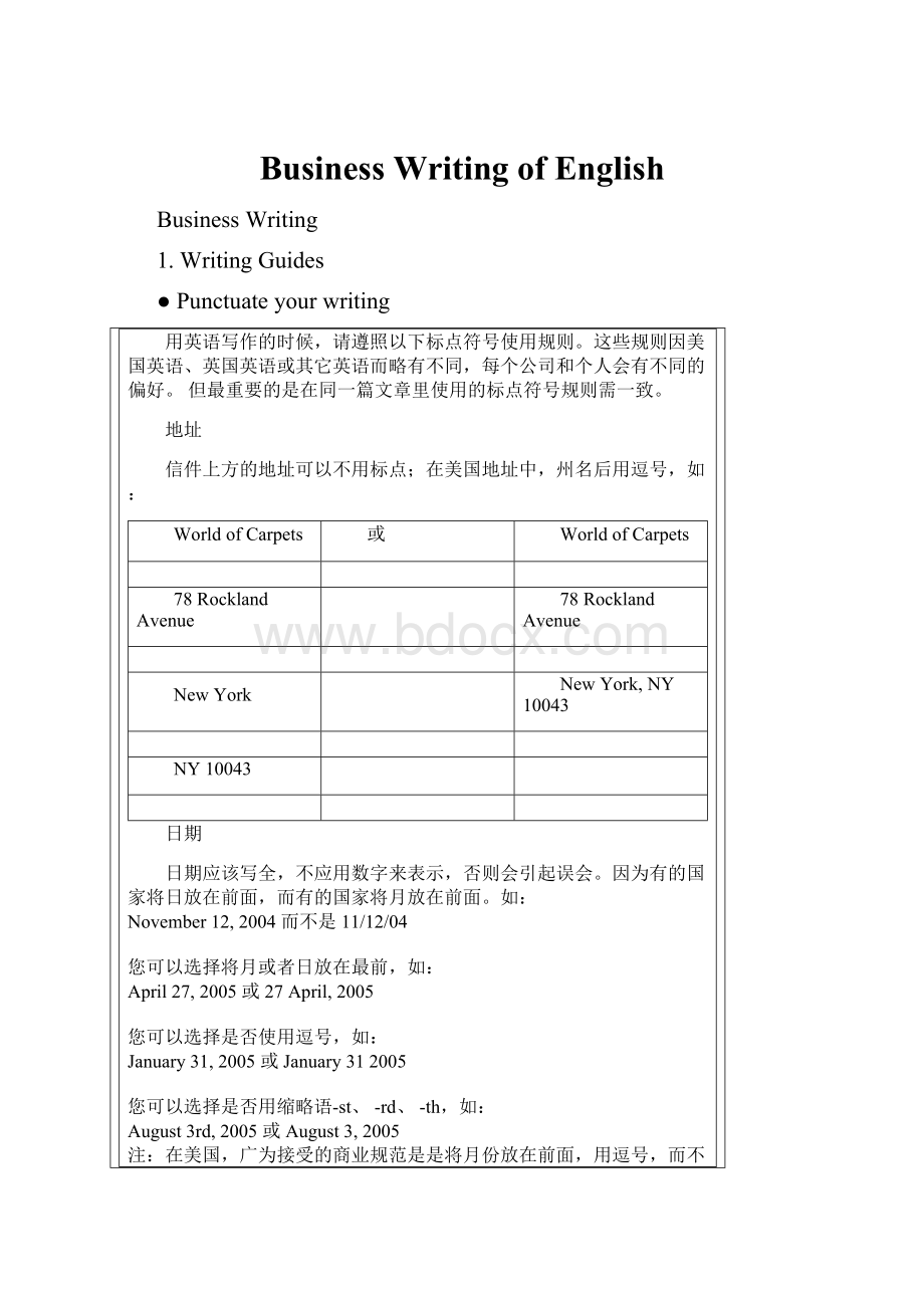 Business Writing of English.docx_第1页