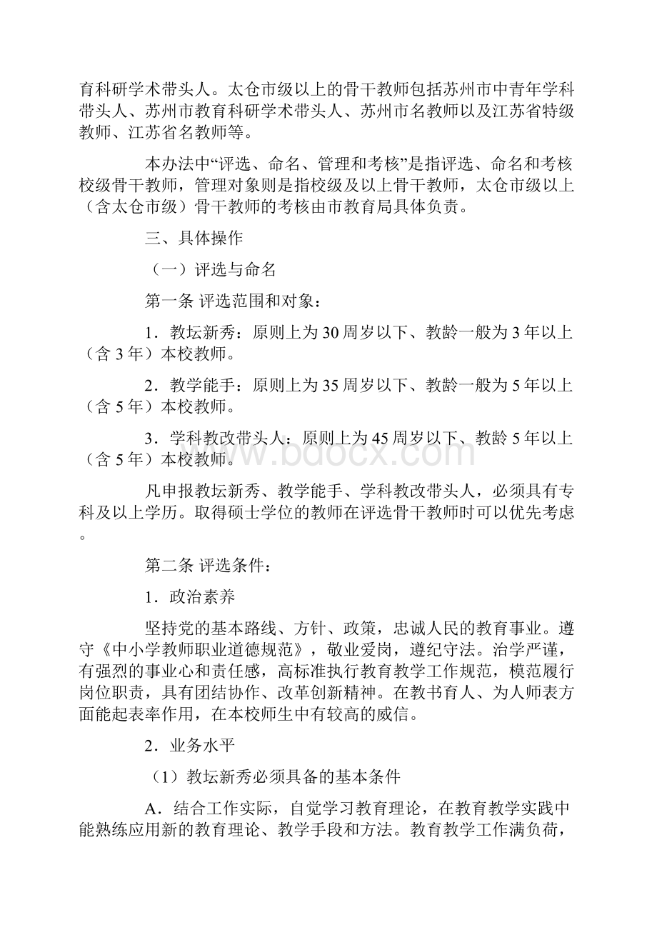 骨干教师评选方案.docx_第2页