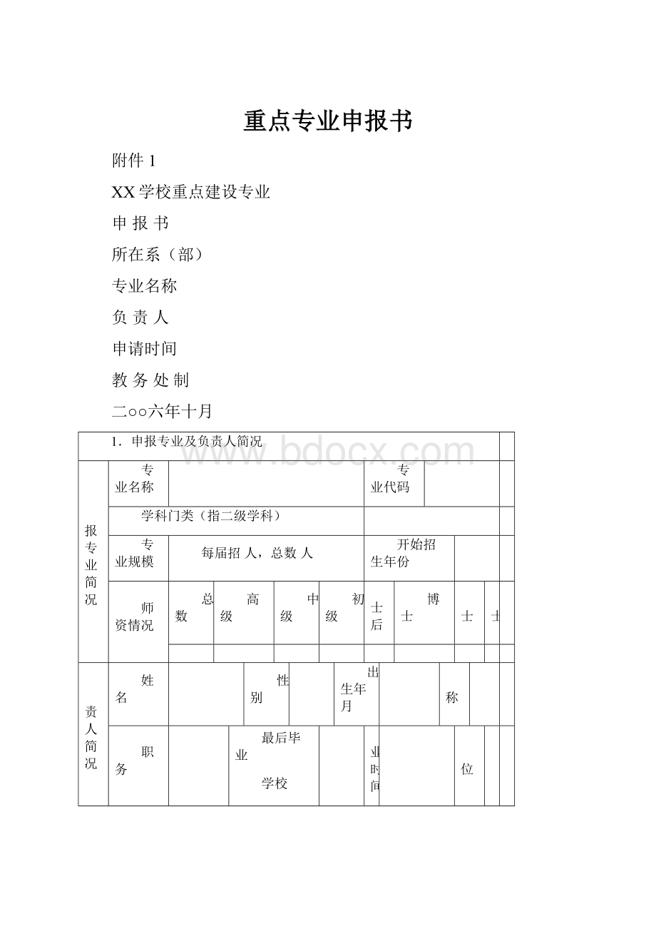 重点专业申报书.docx_第1页