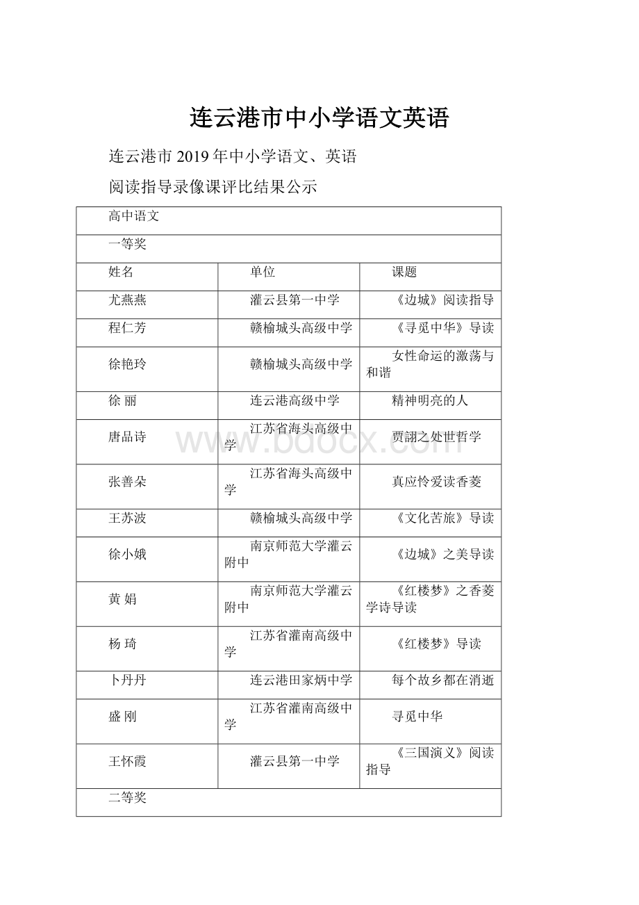 连云港市中小学语文英语.docx_第1页