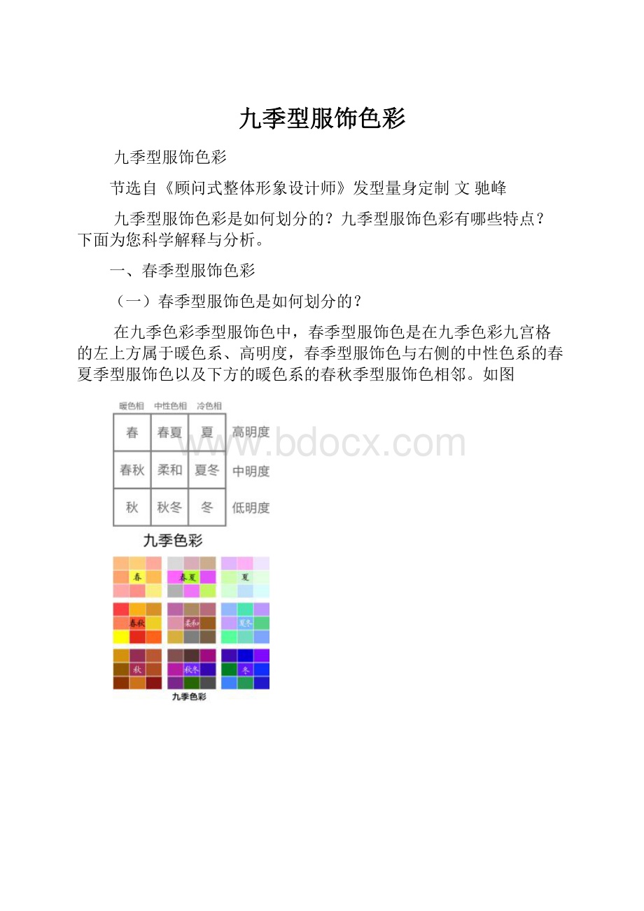 九季型服饰色彩.docx_第1页