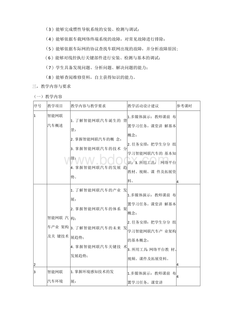 《智能网联汽车技术》课程标准1.docx_第3页