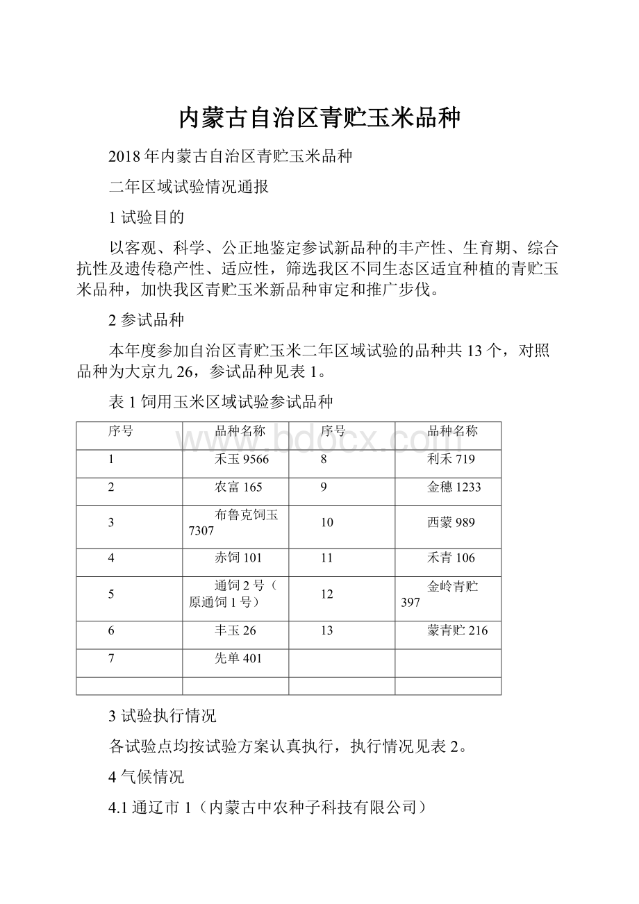 内蒙古自治区青贮玉米品种.docx