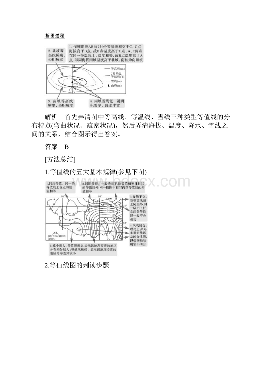 版高考地理二轮专题复习 第一部分 学科技能培养 技能二 等值线图的判读学案.docx_第3页