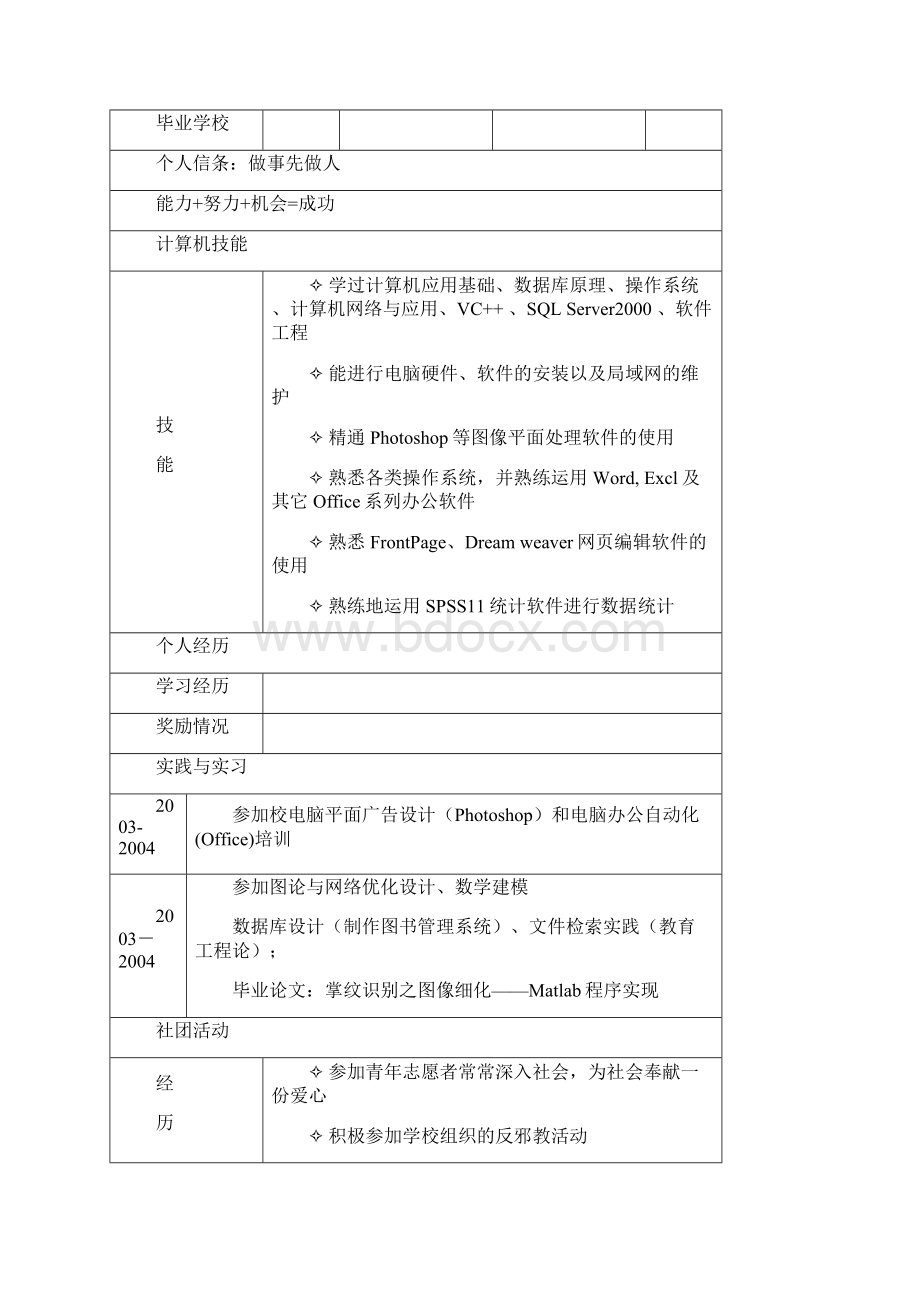 个人简历模板大全含多个模板.docx_第3页