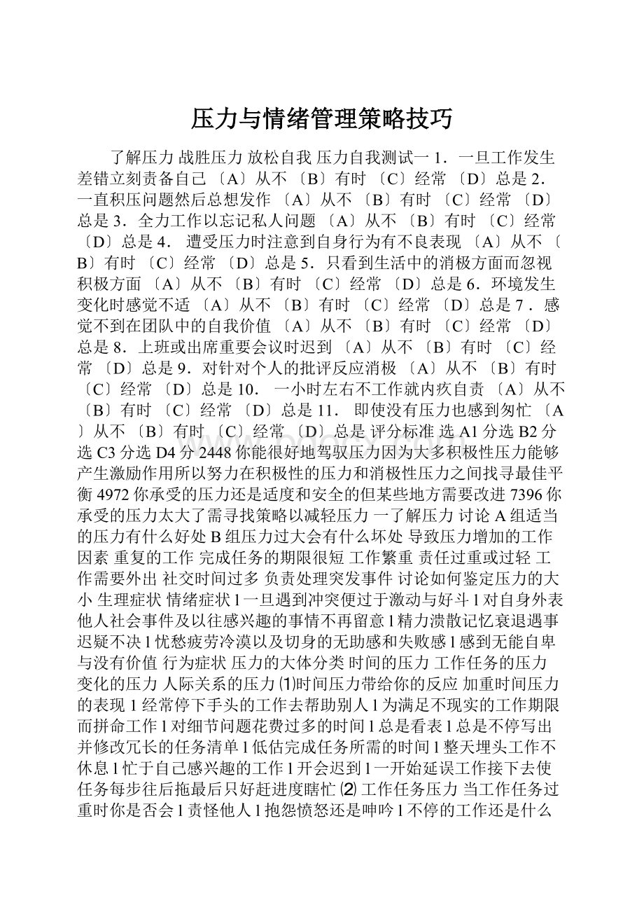 压力与情绪管理策略技巧.docx