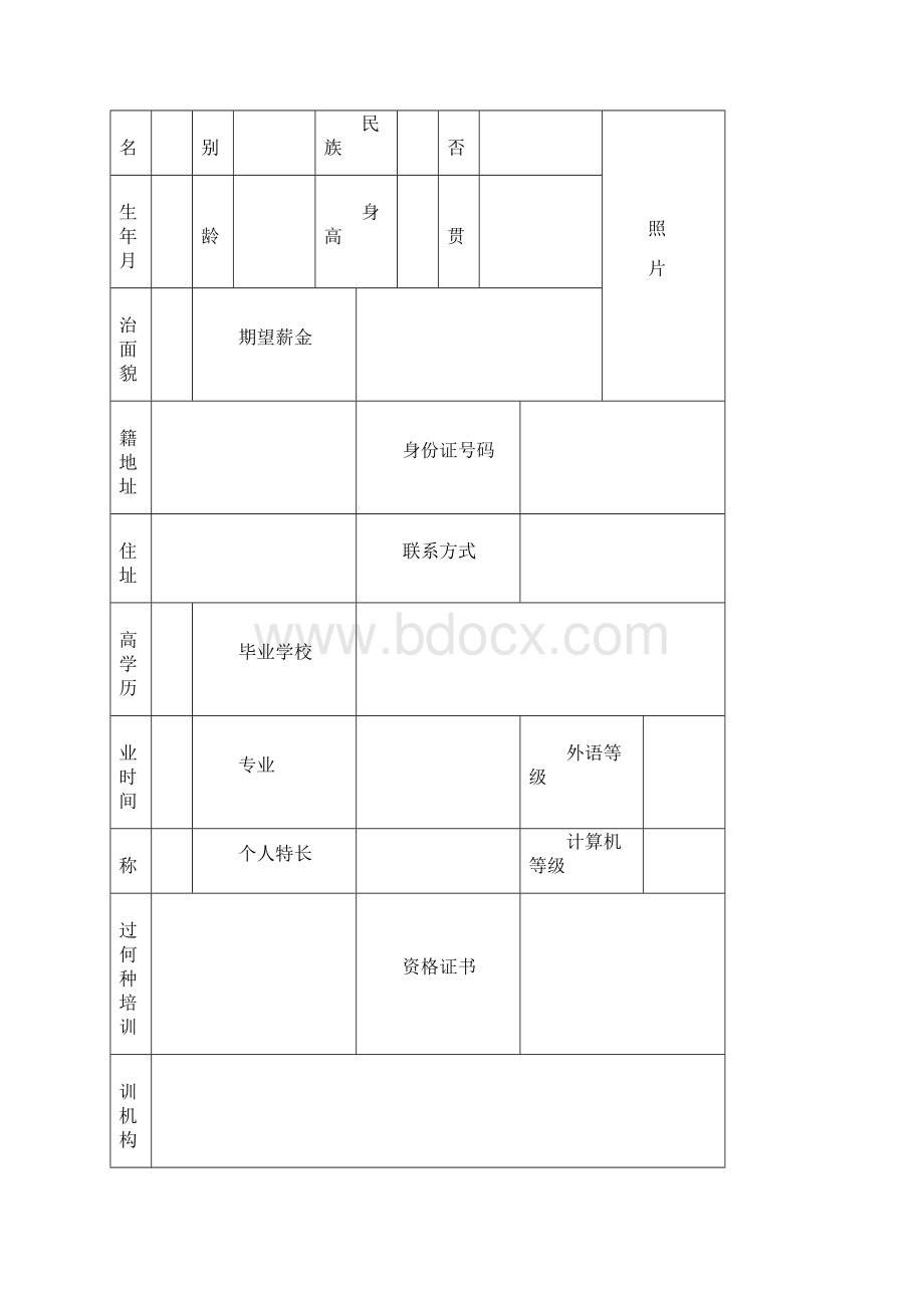 人力资源管理部HR常用表格.docx_第3页