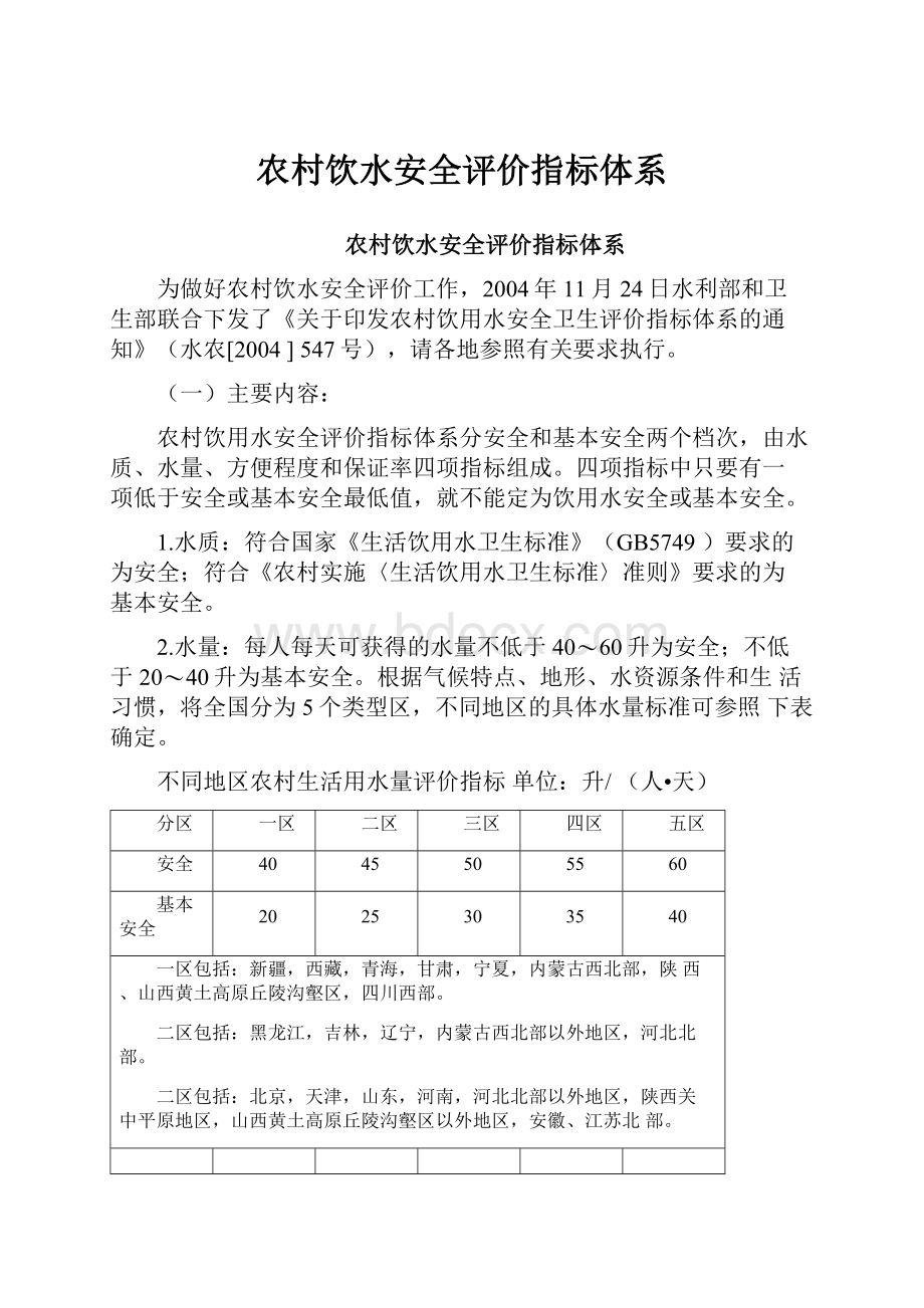 农村饮水安全评价指标体系.docx_第1页