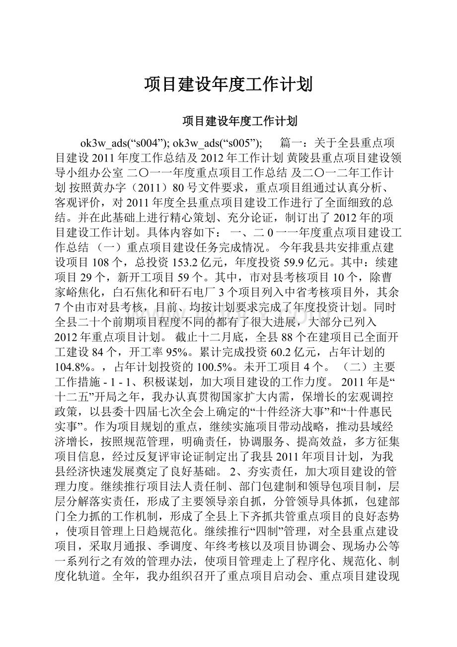 项目建设年度工作计划.docx