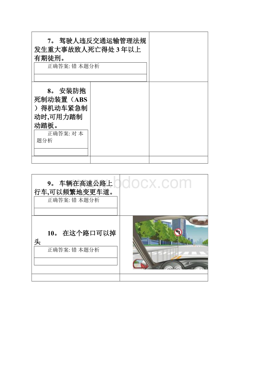 驾照考试科目一题库分析.docx_第3页
