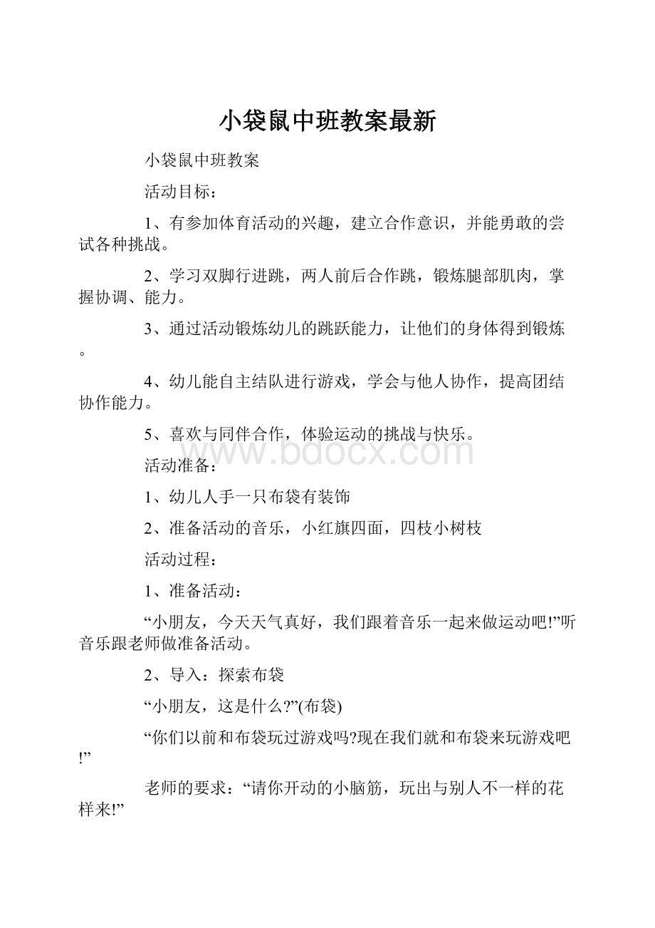 小袋鼠中班教案最新.docx