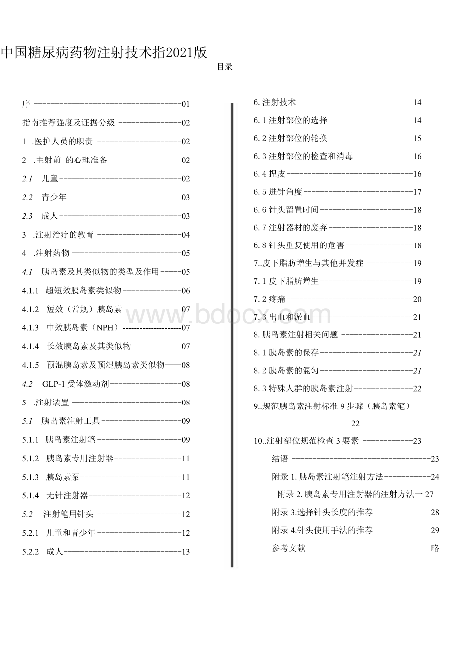 中国糖尿病药物注射技术指南（最新版）.docx