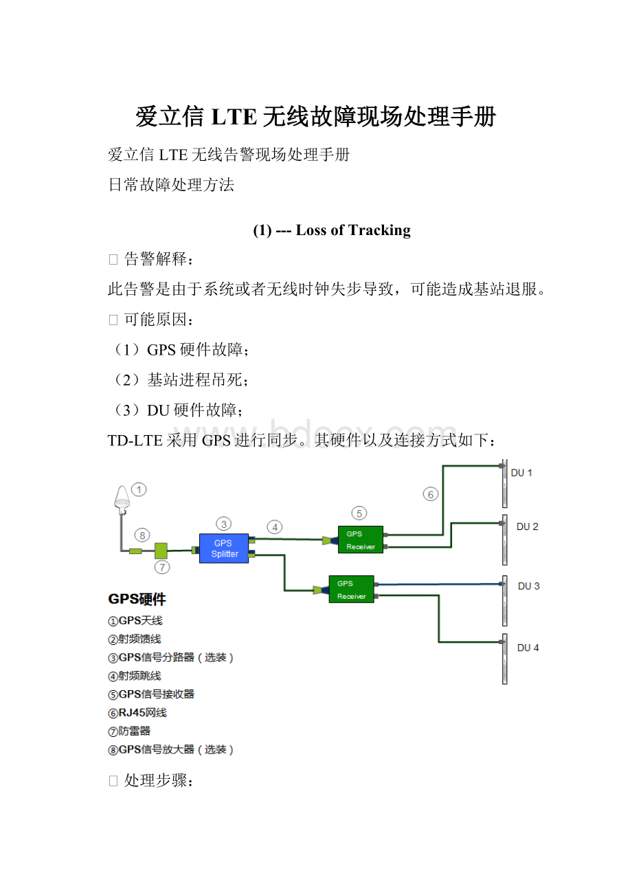 爱立信LTE无线故障现场处理手册.docx_第1页