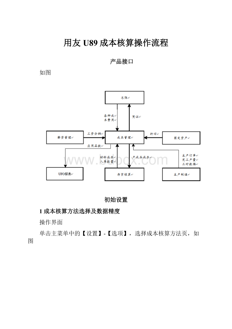 用友U89成本核算操作流程.docx_第1页