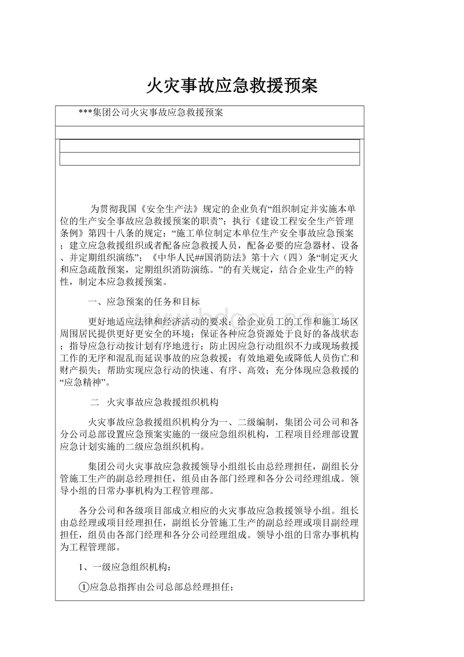 火灾事故应急救援预案.docx