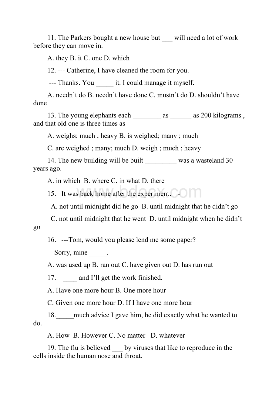 河北省正定中学届高三上学期第二次月考英语.docx_第2页