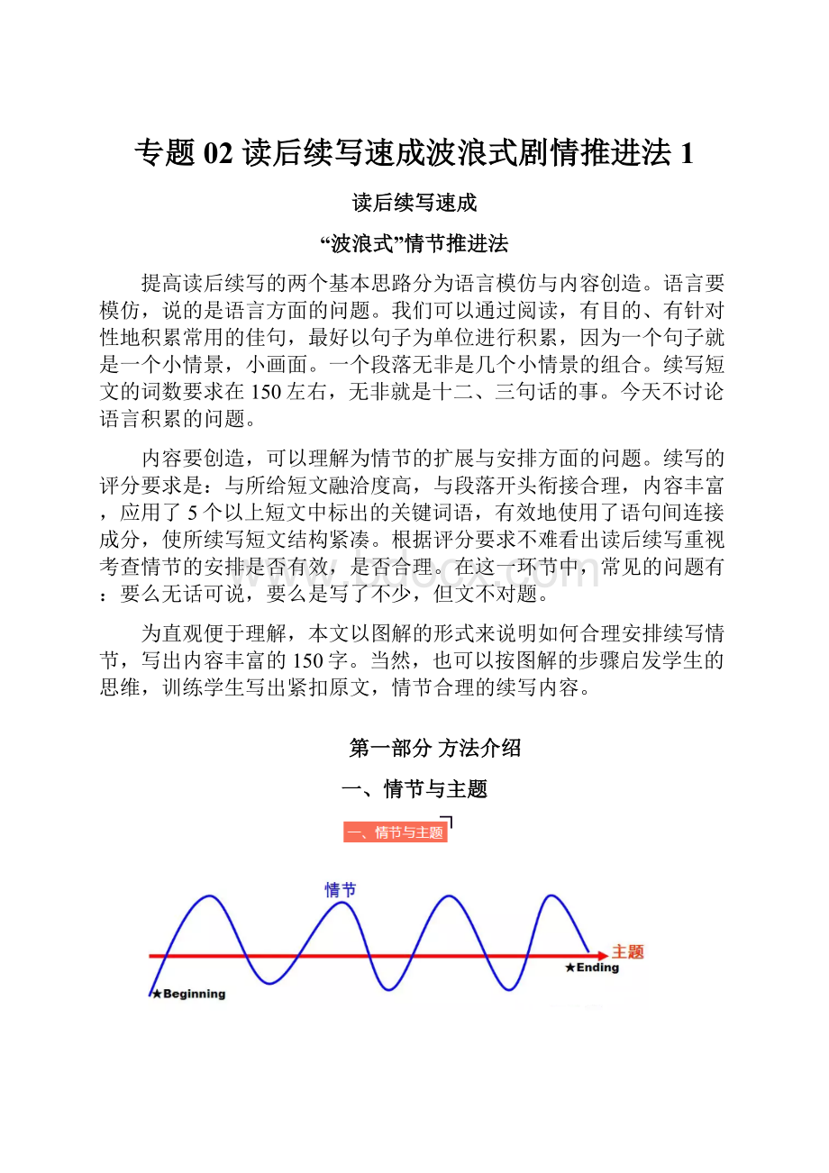 专题02 读后续写速成波浪式剧情推进法1.docx