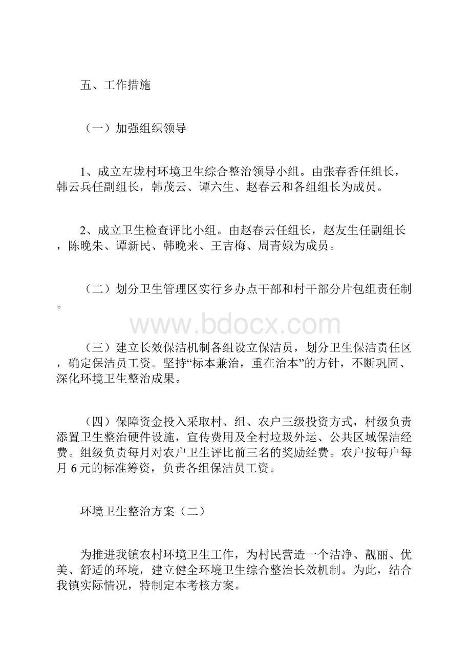 环境卫生整治方案计划方案doc.docx_第2页