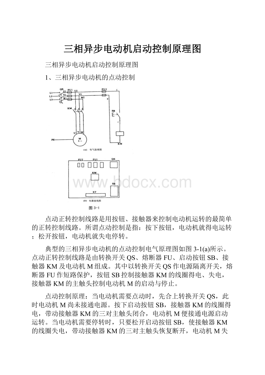 三相异步电动机启动控制原理图.docx