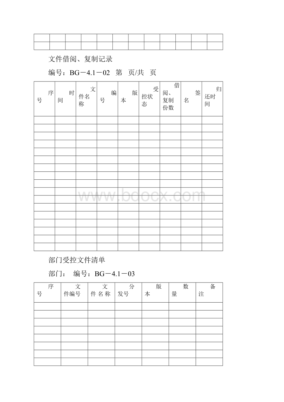 品质管理资料质量记录清单表格精品版.docx_第2页