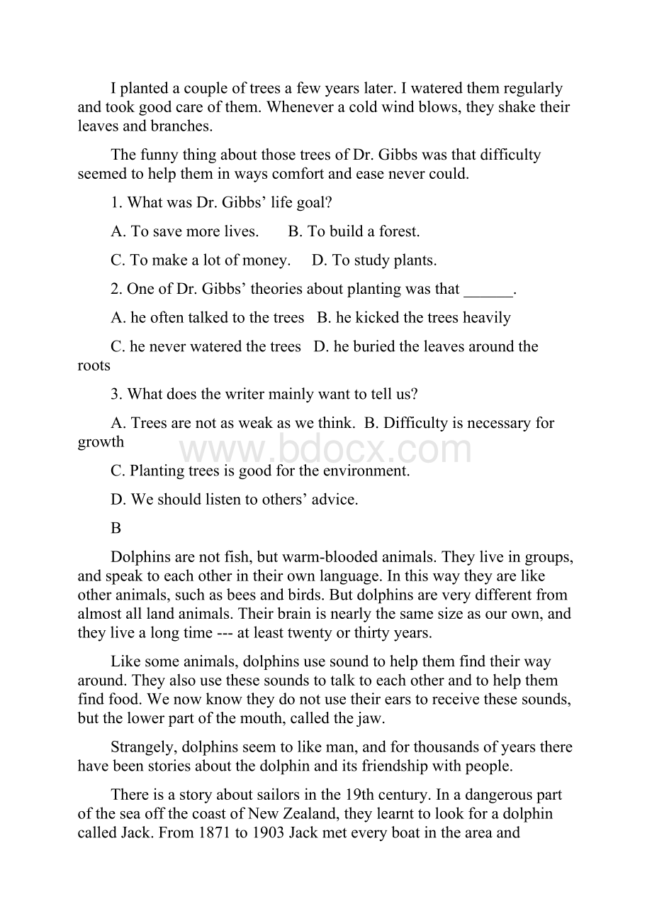 甘肃省甘谷县第一中学学年高一上学期第二次月考英语试题.docx_第2页