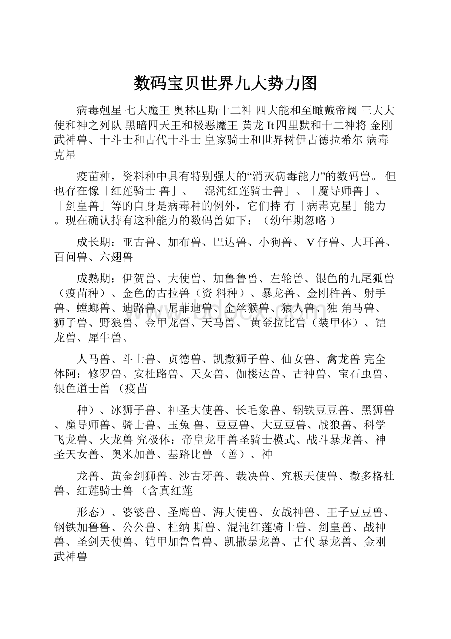 数码宝贝世界九大势力图.docx_第1页