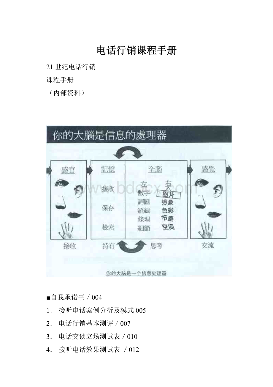 电话行销课程手册.docx_第1页