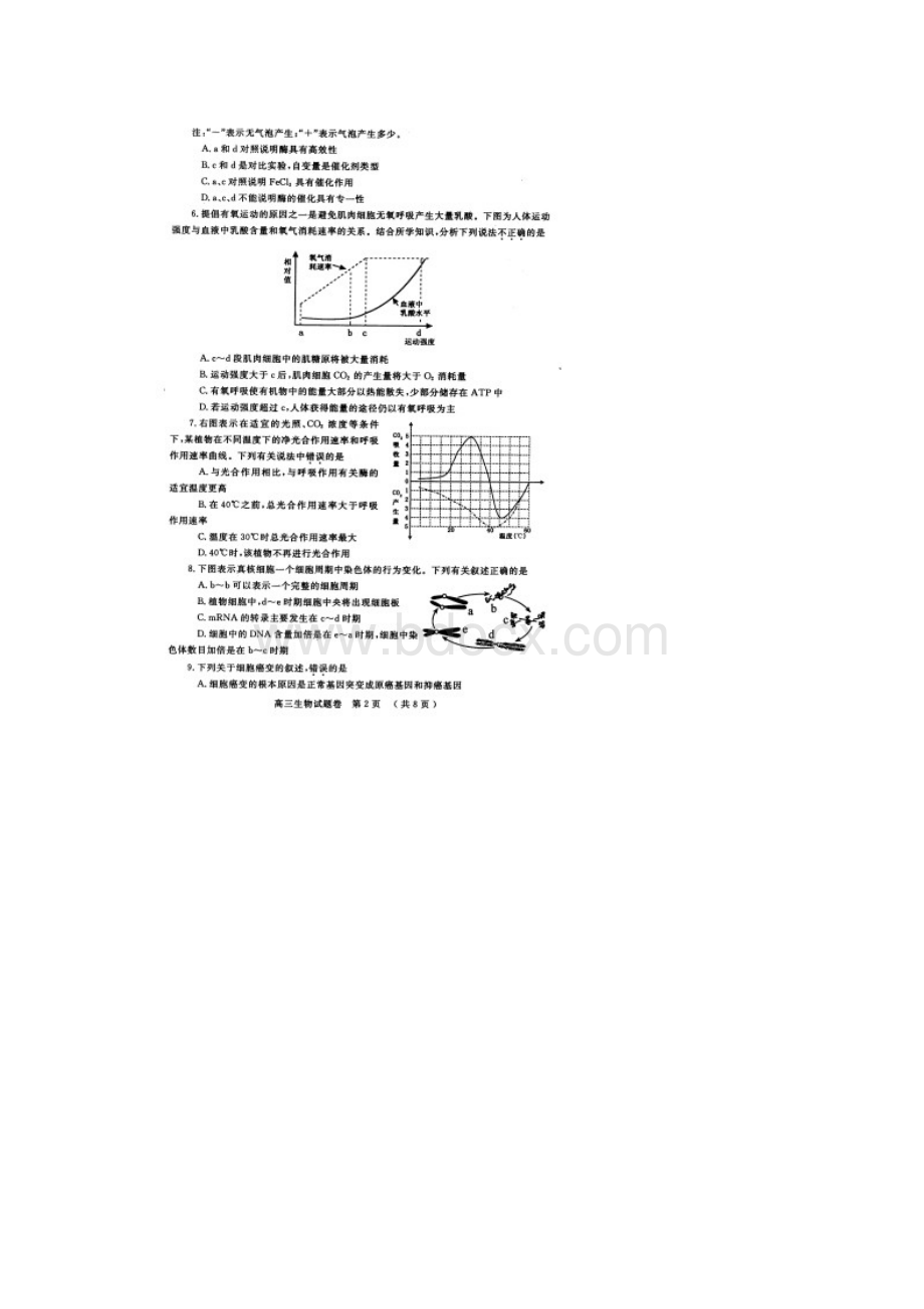 河南省郑州市届高三生物第一次质量检测试题.docx_第2页