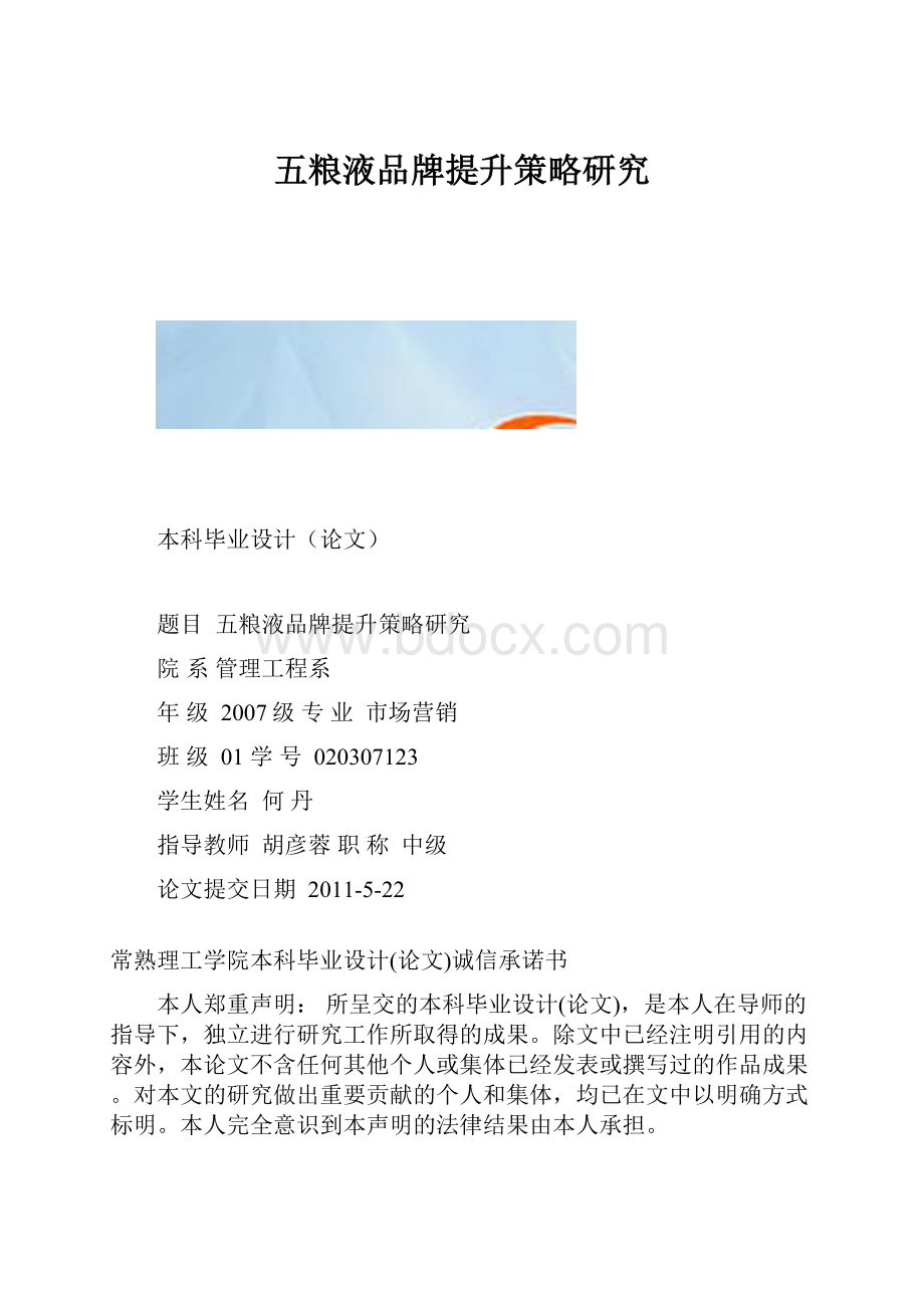 五粮液品牌提升策略研究.docx