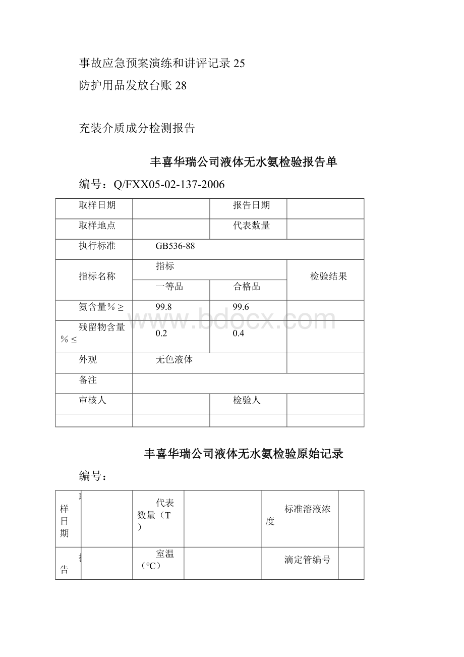 液氨充装工作记录和见证材料概要.docx_第3页