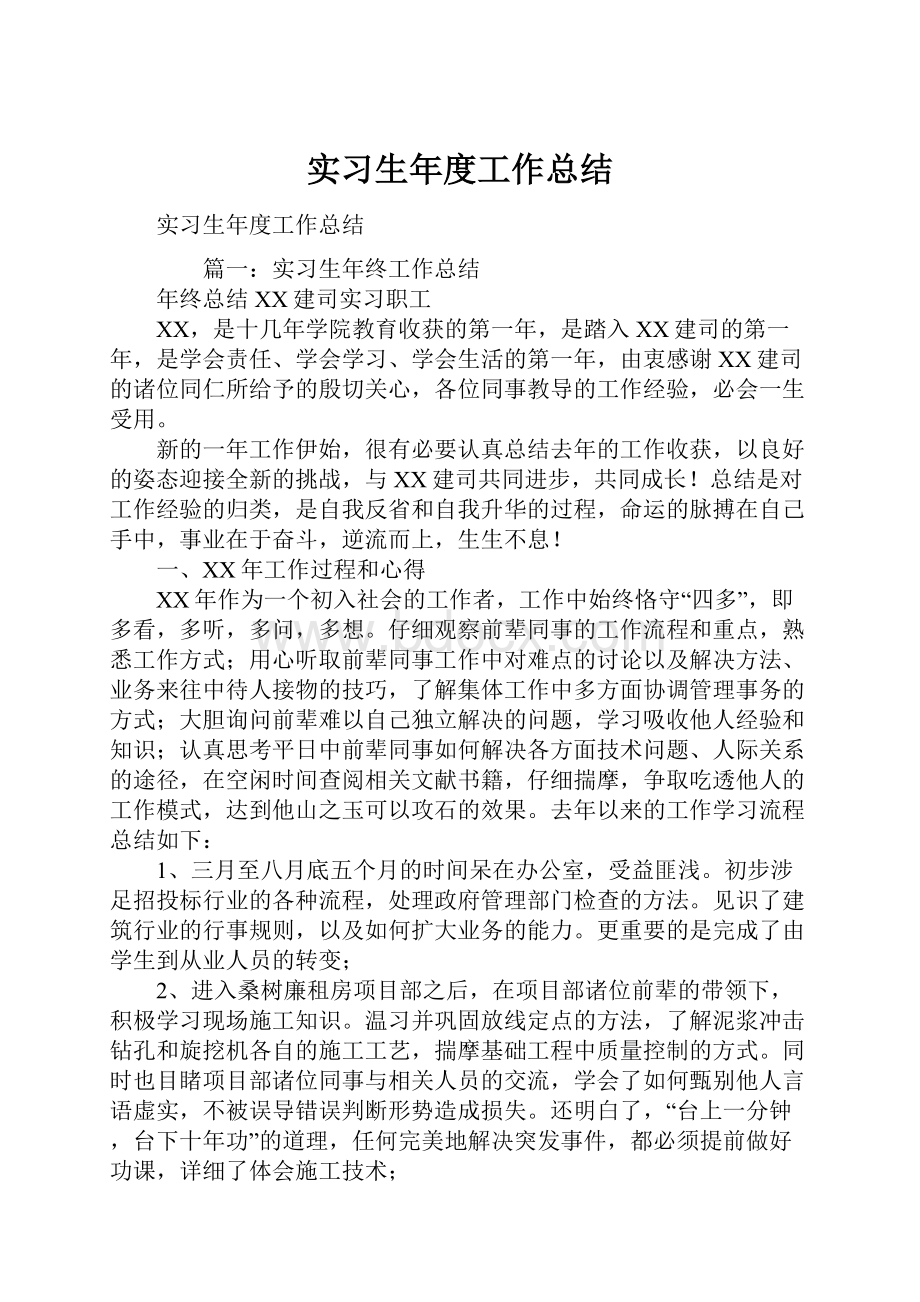 实习生年度工作总结.docx