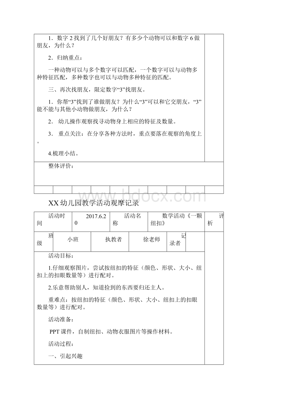 幼儿园教学活动观摩记录簿.docx_第3页