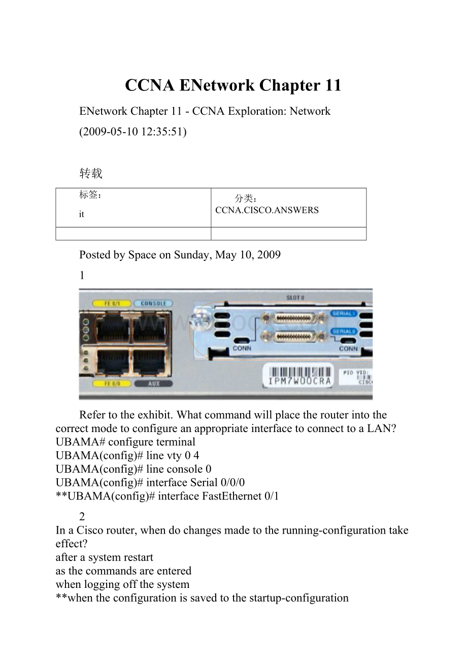 CCNA ENetwork Chapter 11.docx_第1页