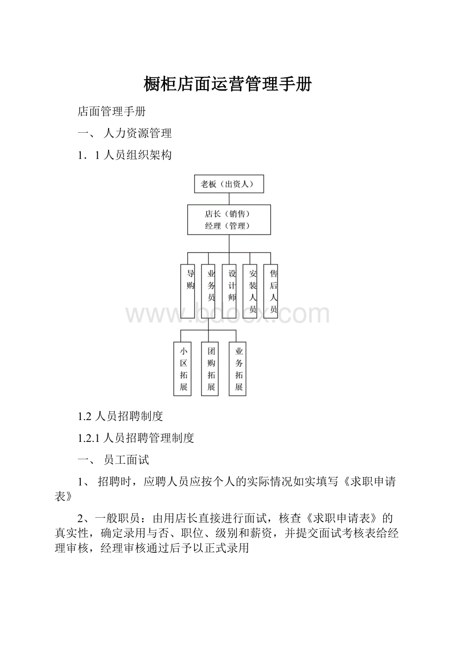 橱柜店面运营管理手册.docx_第1页